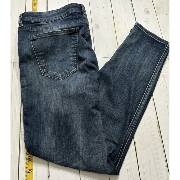 Kut from the Kloth Denim - KUT FROM THE KLOTH Skinny Leg‎ Mid Rise Dark Wash Blue Denim Jeans Women's Sz 14